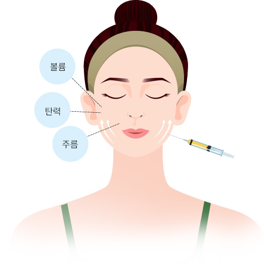 볼륨 탄력 주름